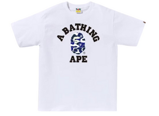 Bape Online Exclusive College Bapec Tee White
