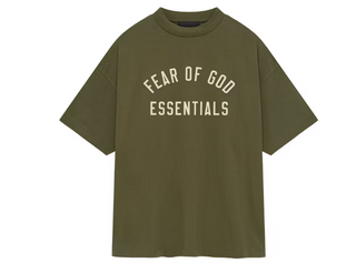 Fear Of God Essentials Jersey Crewneck Tee Military