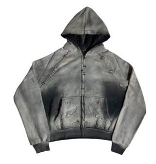 Brainwashed Sun Flower Hoodie Grey