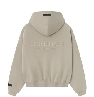 Fear of God Essentials Classic Fleece Zip-Up Hoodie Timber