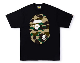 BAPE 1st Camo Big Ape Head Tee Black/Yellow