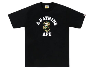 BAPE 1st Camo College Tee Black/Yellow