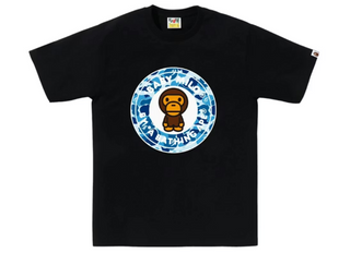 Bape ABC Camo Baby Milo Busy Works Tee Black/Blue