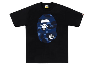 BAPE Color Camo Big Ape Head Tee Black/Navy