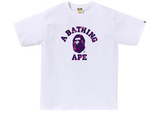 Bape Color Camo College Tee (FW25) White/Purple