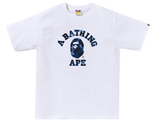 Bape Color Camo College Tee (FW25) White/Navy