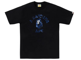 Bape Color Camo College Tee (FW25) Black/Navy