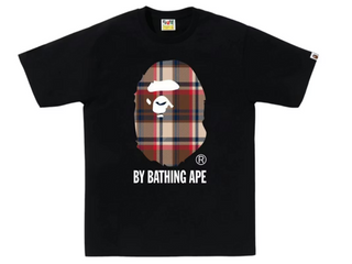 Bape Check By Bathing Ape Tee (FW25) Black/Red