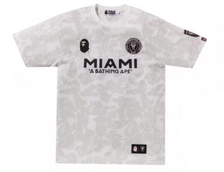 Bape X Inter Miami CF Camo Tee White