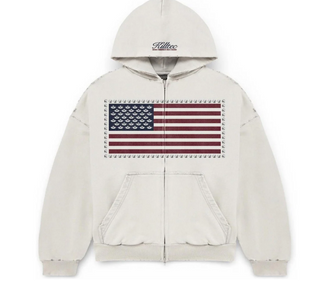 Killtec Make America Rich Again Reversible Zip Up Hoodie White