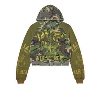 Vale Forever Terrain Zip Up Hoodie Green/Yellow