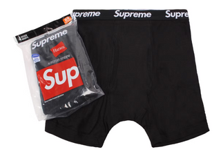 Supreme Hanes Boxer Briefs (4 Pack) Black