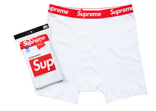 Supreme Hanes Boxer Briefs (4 Pack) White