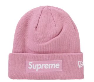 Supreme New Era Box Logo Beanie (FW24) Dusty Pink