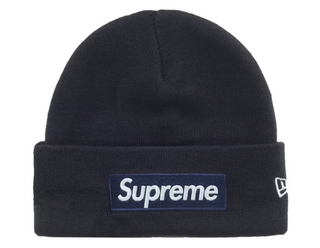 Supreme New Era Box Logo Beanie (FW25) Navy