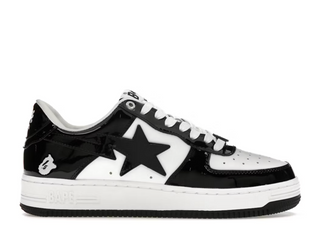 A Bathing Ape Bape Sta Patent Leather Black White
