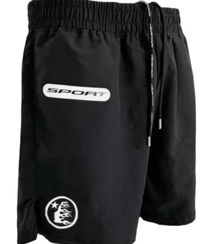 Hellstar Sport Athletic Nylon Shorts Black/White