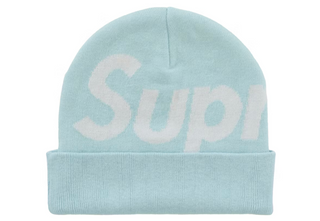 Supreme Big Logo Beanie (FW25) Light Blue