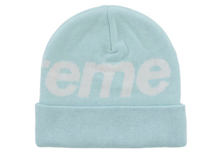 Supreme Big Logo Beanie (FW25) Light Blue