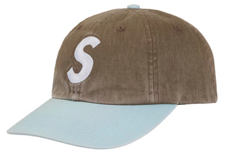 Supreme Pigment Coated 2-Tone S Logo 6-Panel Brown