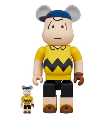 Bearbrick X Peanuts X MLB New York Mets Charlie Brown 100% & 400% Set