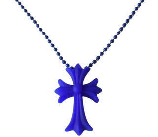 Chrome Hearts Silicone Necklace Blue