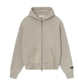 Fear Of God Essentials Classic Full Zip-Up Hoodie Timber
