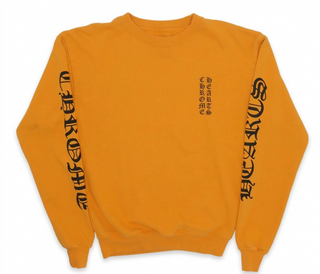 Chrome Hearts Vertical Logo Crewneck Mustard