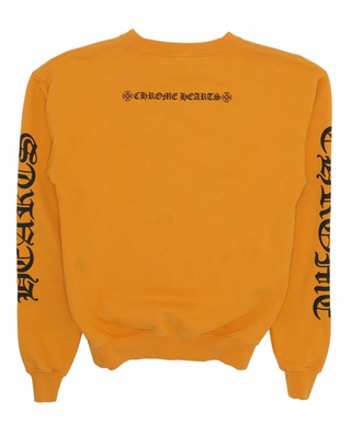Chrome Hearts Vertical Logo Crewneck Mustard