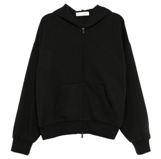 Fear Of God Essentials Classic Full Zip-Up Hoodie Jet Black/Bronze