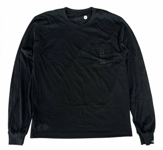 Chrome Hearts Miami Exclusive Long Sleeve Pocket Crew Tee Black