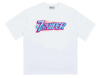 Triple 7s 7SNIPER Airbrush Logo Tee White