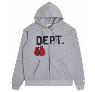 Gallery Dept. Boxing Merch Zip Hoodie Heather Grey