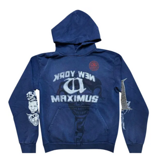 Travis Scott Maximus Tour MetLife Exclusive New York Hoodie Washed Blue