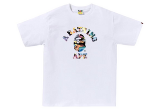 BAPE Art Camo College Tee White