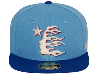 Hellstar Baseball Fitted Hat Baby Blue