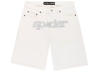 Sp5der V3 Logo Denim Shorts