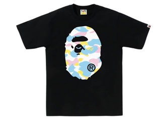 BAPE New Multi Camo Big Ape Head Tee Black