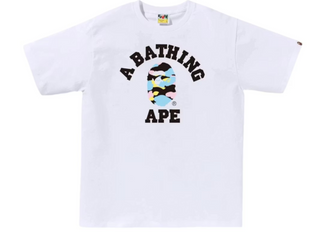 BAPE New Multi Camo College Tee (SS26) White