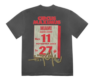 Travis Scott Utopia Is In Miami Circus Maximus Tee Black