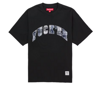 Supreme Fuck Em Plaid S/S Tee Black