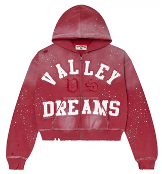 Vale Classico Zip Up Hoodie Ruby