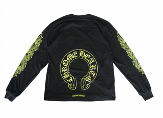 Chrome Hearts Fluorescent Green Horseshoe L/S Tee