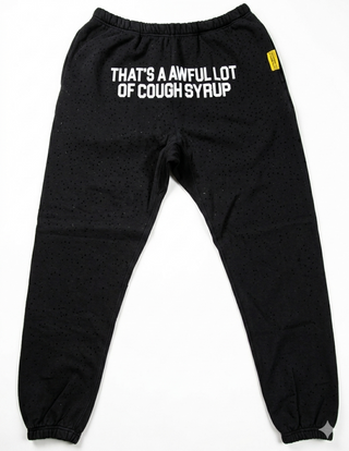 That's A Awful Lot Of Cough Syrup Classic Logo Rhinestone Sweatpants
