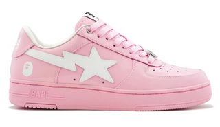 A Bathing Ape Bape Sta #2 Pink/White Patent