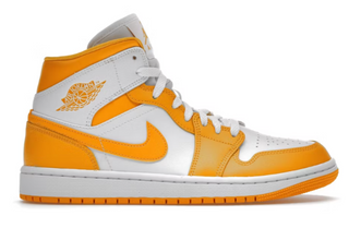 AJ1 Mid White University Gold