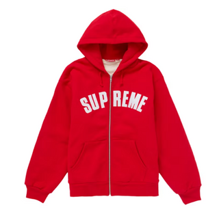 Supreme Arc Thermal Zip Up Hooded Sweatshirt Red