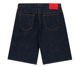 Sp5der V3 Logo Denim Shorts Indigo