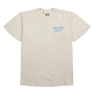 Gallery Dept. "Logo" Pocket Tee Cream/Blue