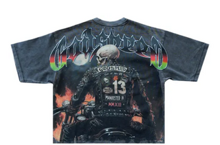 Godspeed Biker Nation Tee Grey Wash